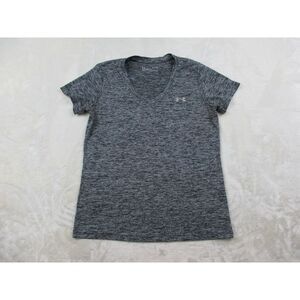 Under Armour Shirt Womens Small Gray Lightweight‎ Loose Heat Gear Gym Ladies*